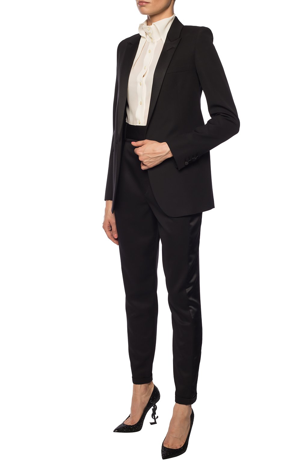 Saint Laurent Wool blazer with peak lapels | Women's | Vitkac